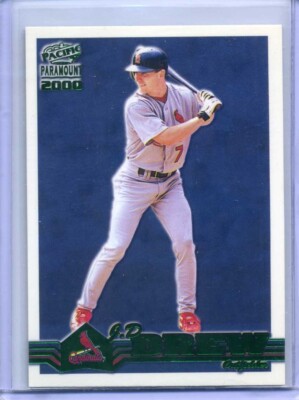 J.D. DREW 2000 Pacific Paramount EMERALD GREEN #194 - CARDINALS