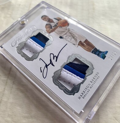 2016-17 Panini Flawless Harrison Barnes Dual Game Used Patch Auto
