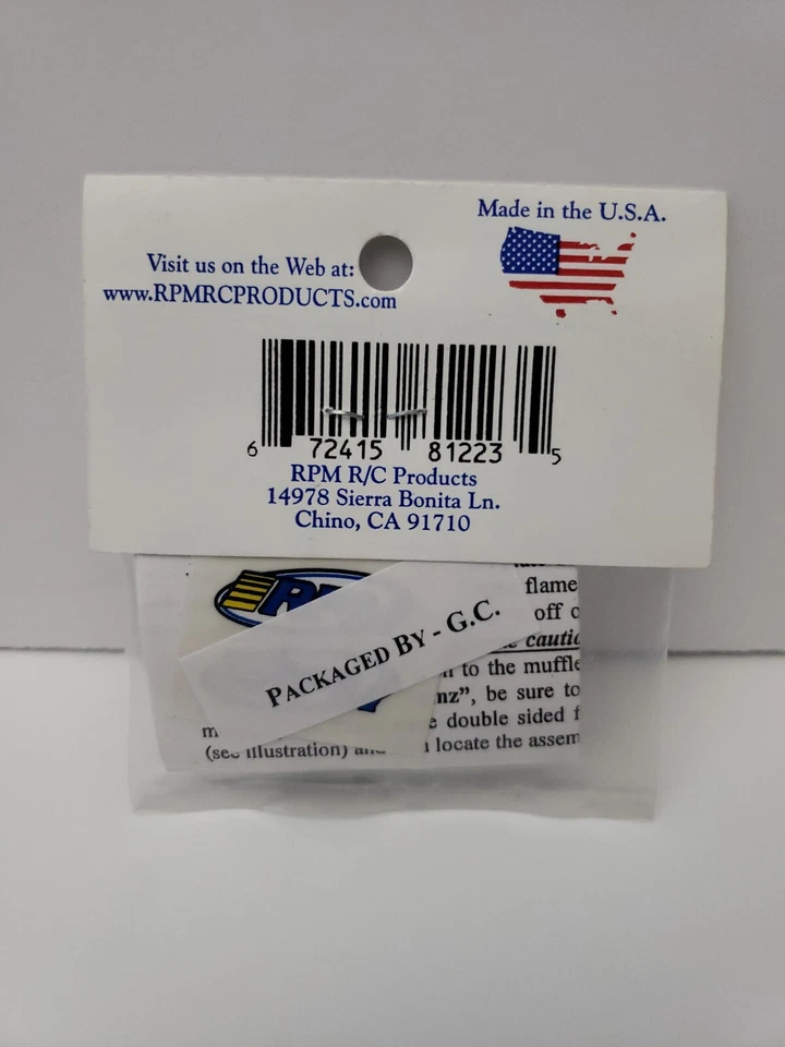 RPM 81223 Slim Twinz Chrome Sedan Exhaust Pipe Associated Yokomo Touring Car RC - Image 2 of 2