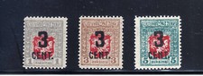 LITHUANIA  1922  Mi 151-153  MNH**  RARE STAMPS IN THIS CONDITION!
