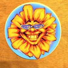 Vtg 90's 1997 Liquid Blue Psychedelic Sun Flower Sticker Grateful Dead Hippie