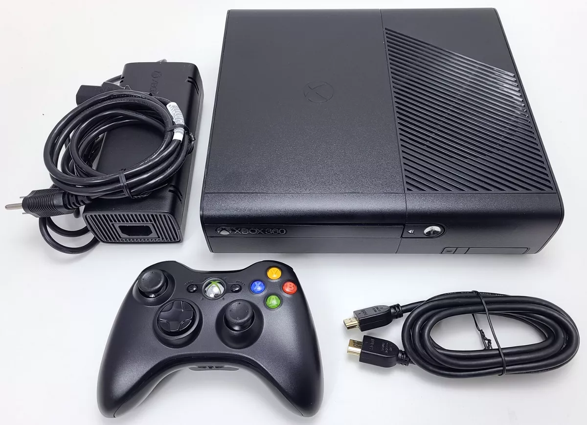 Microsoft XBox 360 E System BLACK Video Game Console 4GB Wireless Bundle  360E eBay