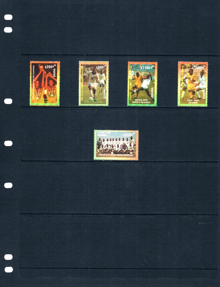 Valor Scott de $6,25 - Equipo de fútbol americano de GHANA 1997 FIFA africano CV MNH NH UMM Foto 2 de 4