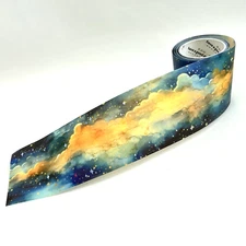 Starry Night Cloud Sky Wide Washi Tape Scrapbooking Journaling Collage