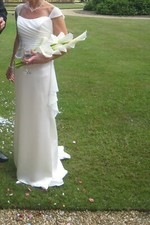 Suzanne Neville Barcelona Wedding Dress with Detachable Chiffon 