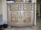 Antique Wood Chest Cabinet — photo 1
