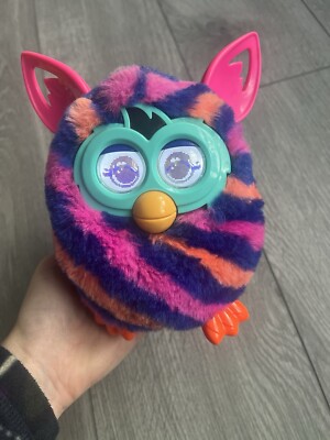 Furby Boom lila, pink und orange Streifen Sonnige Streifen (2012) getestet & funktionsfähig