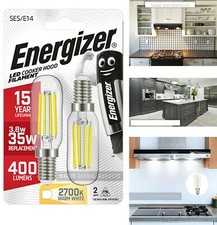 2 x Energizer LED Cooker Hood Lamp Light Bulb SES / E14 4w 35w Replacement
