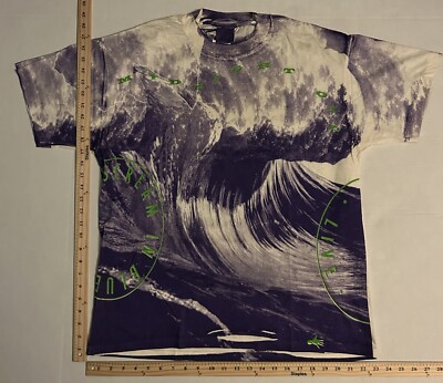 Vintage Midnight Oil 1992 Scream In Blue All Over Print Shirt XL Brockum Tee 90s