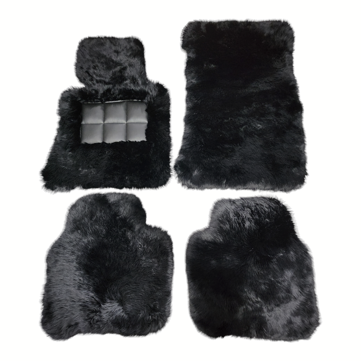 ファーカーペット Genuine Lambswool Sheepskin Floor Mats For Jaguar XJ XJ8 Vaden