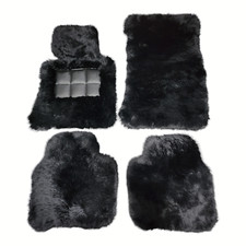 X351 Genuine Lambswool Sheepskin Floor Mats For Jaguar XJ XJL 2011 - 2019