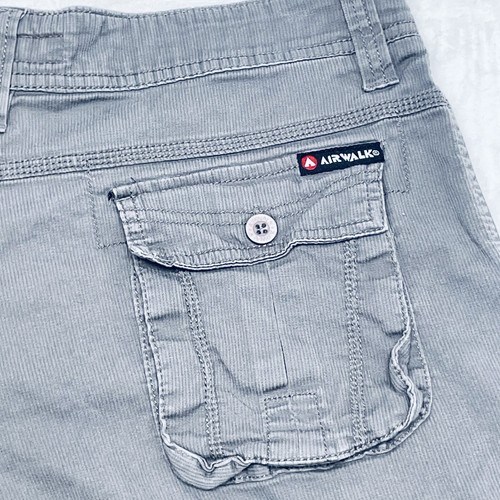 Airwalk Cargo Shorts Mens Tagged 32 Gray TacticalCasual Cargo Shorts Skateboard - Picture 10 of 14