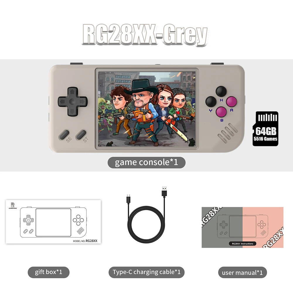 ANBERNIC RG28XX Retro Handheld Game Console 2.83 Inch IPS