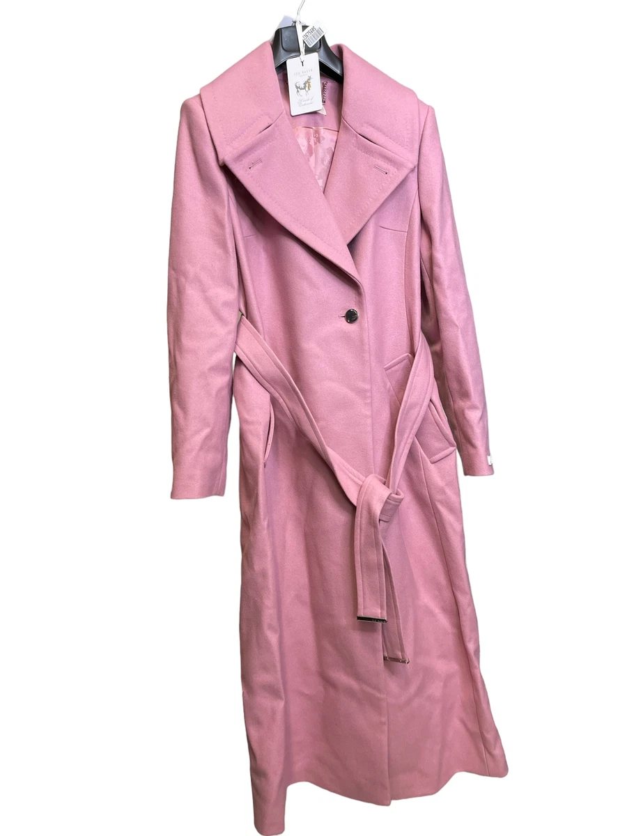 Ted baker pink wool clearance coat