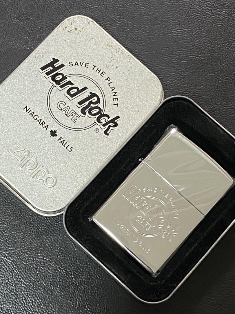 Zippo Hard Rock Cafe Niagara Silver One Sided Processing Lighter