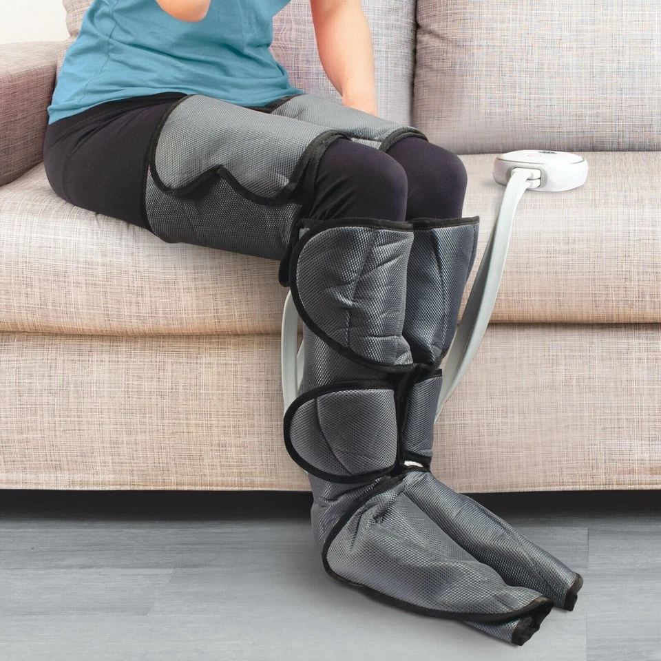 Compresión térmica envolturas para piernas circulación fatiga muscular pie de atleta control remoto NUEVO Foto 3 de 4