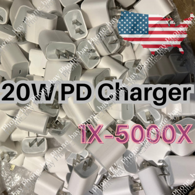 1-5000 Lot 20W USB-C Adapter Fast Charger PD Type-C Cable For iPhone 14 15 13 12
