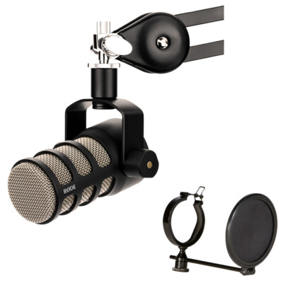 Rode PodMic Dynamic Podcasting Microphone w/ Pop Blocker