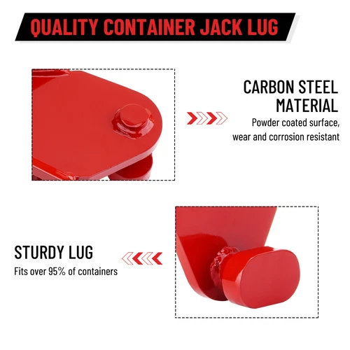 Contenedor de envío Jack Lug con mango en forma de U Jack accesorio de nivelación 74000LBS - Imagen 7 de 16