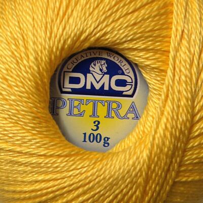 DMC Petra Häkelfaden - Farbe: 5742 - Baumwolle - Größe 3 - 100 g