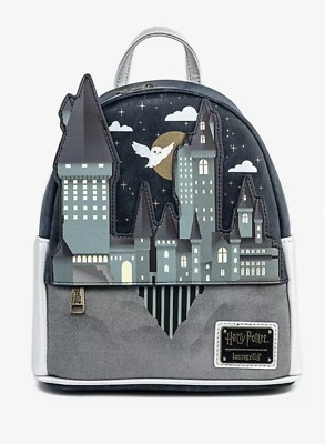 Loungefly Silver and Black Harry Potter Castle Backpack Harry Potter - Hogwarts Letter Glow in the Dark Mini  main image 3