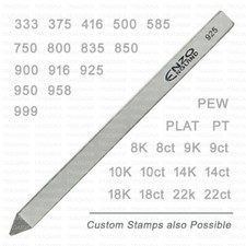 GOLD SILVER PLATINUM PALLADIUM CARAT KARAT STRAIGHT SHANK STAMP MARKING PUNCH