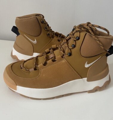 Nike Size 8 City Classic DQ5601-710 Women's Wheat/White Leather Casual  Sneakers