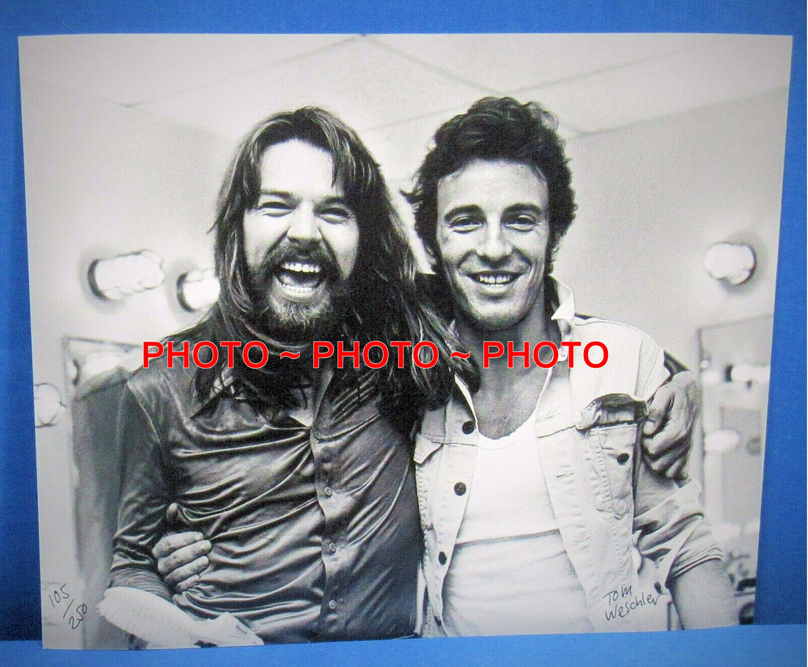 Bruce Springsteen    Bob Seger ~ 1978 Rare Backstage Photo