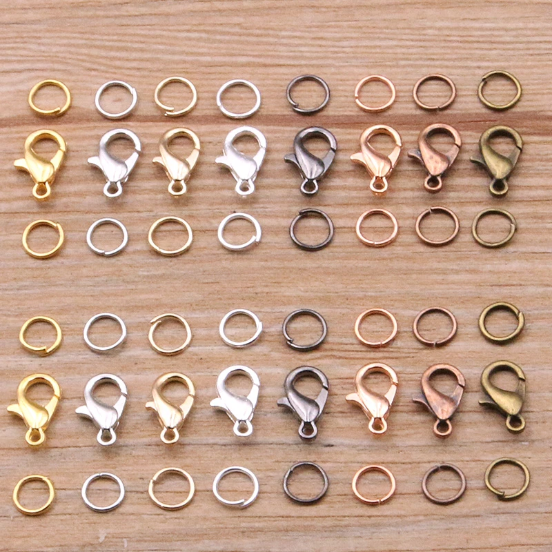 100pcs Lobster Claw Clasp Hook Bracelet Necklaces Keychain Jewelry Findings Bulk - Image 2 of 4