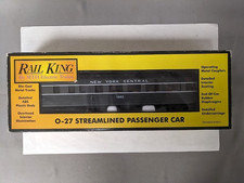 MTH RailKing #30-6110E NYC Lighting Stripe Observation Car Original Box C-8