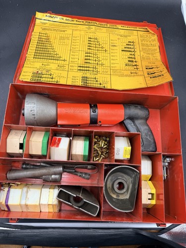 Hilti DX600N Powder-Actuated Fastener Nailer Stud Gun w+MetaCase + Accesories