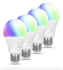 Amazon Basics Color Changing Smart A19 LED Light Bulb Works w Alexa Only 4 Pk