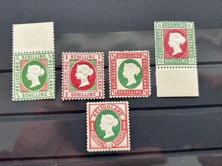 Heligoland lot of mint stamps. Certain reprints.