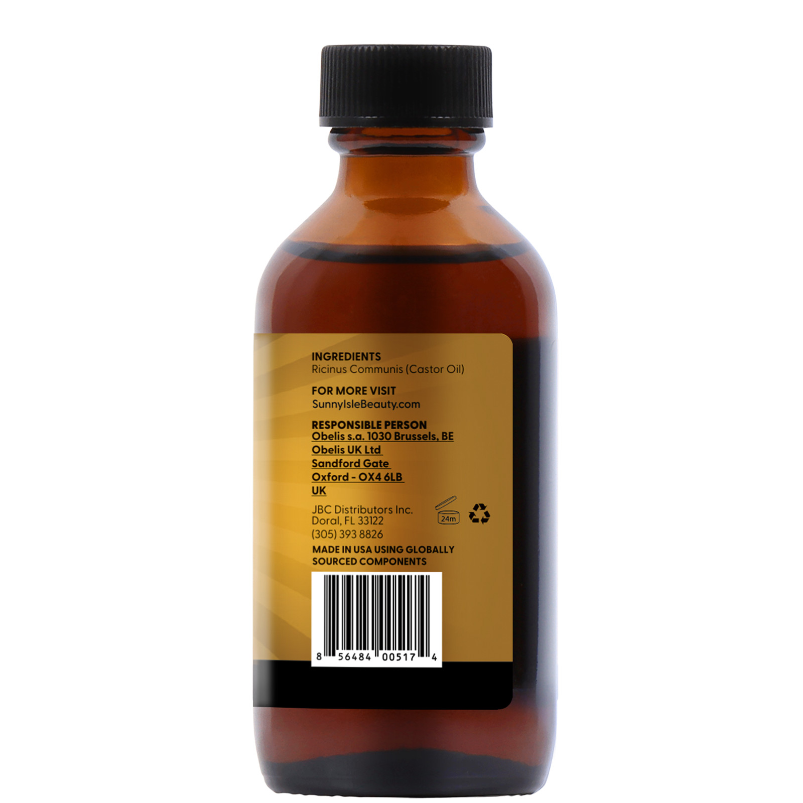 Sunny Isle Extra Dark Jamaican Black Castor Oil 8oz, 4oz, 2oz