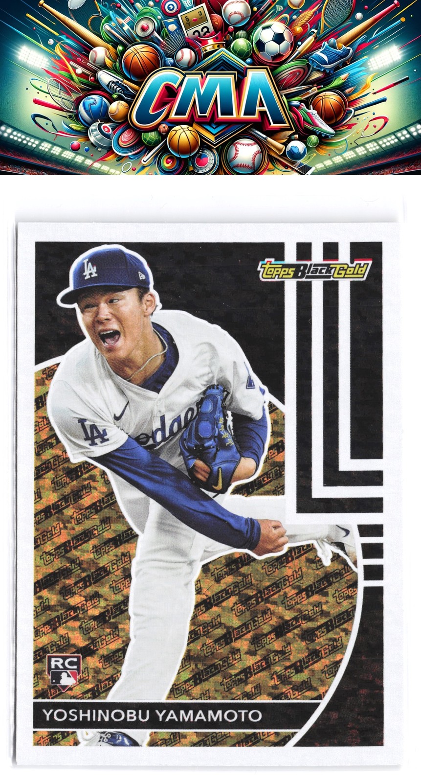 2024 Topps Update #BG-13 Yoshinobu Yamamoto Topps Black Gold