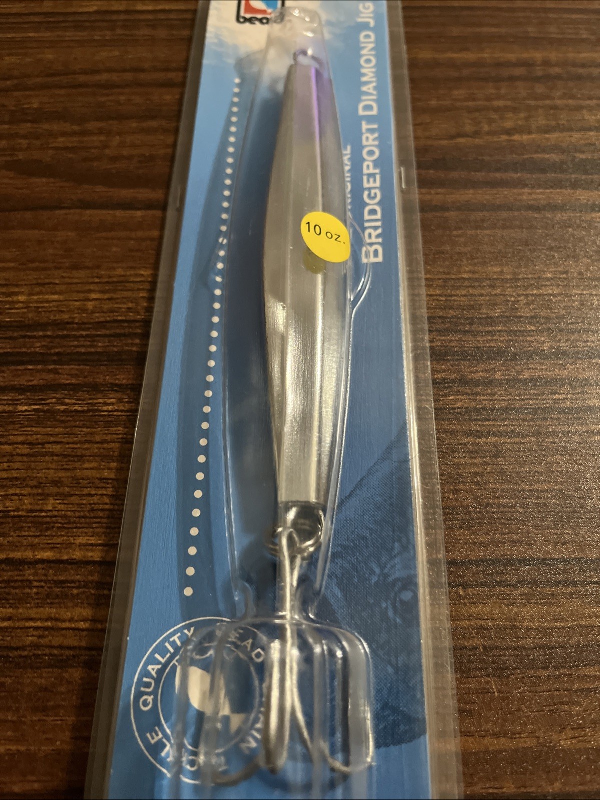 Vintage Bridgeport Bead Tackle Co. Diamond Jig Fishing Lure 10 oz D63 Cod Killer