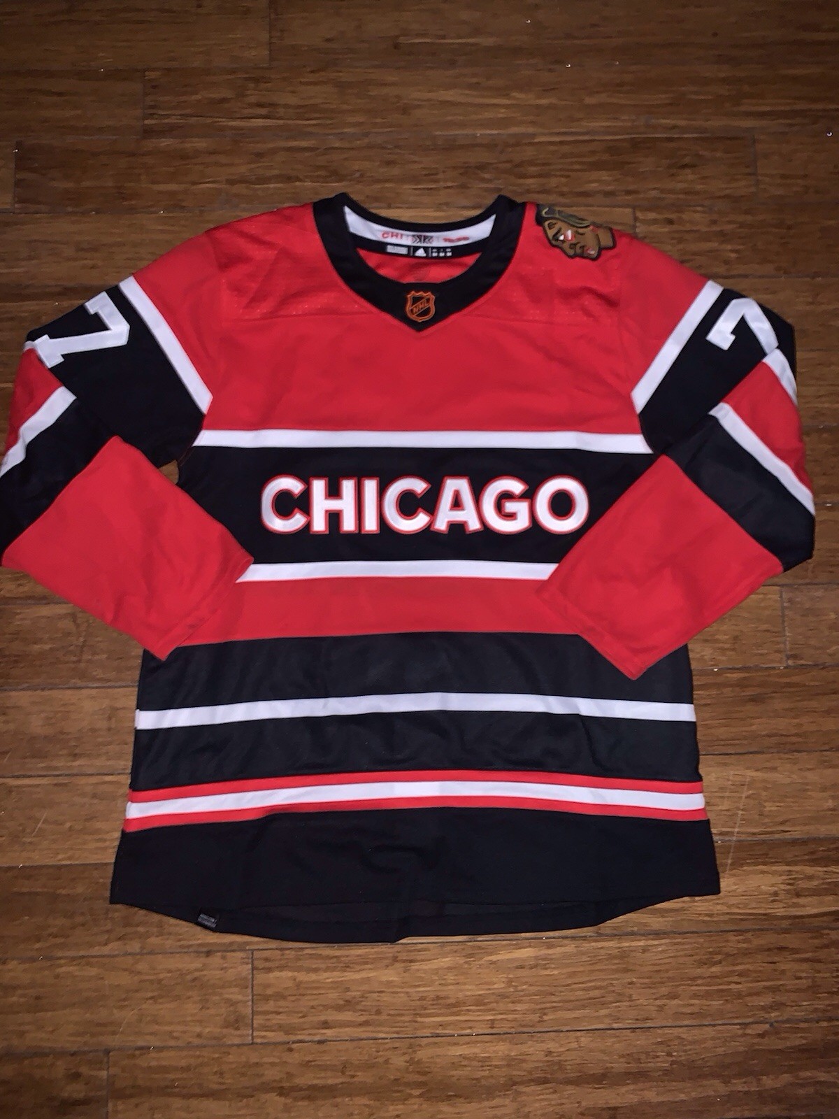 adidas Kirby Dach #77 Chicago Blackhawks NHL Reverse Retro Jersey H52264 Men 54