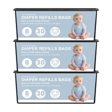 Diaper Pail Refills Bags Compatible with Genie Easy Roll Signature and Platin...
