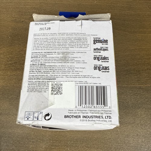 Genuine Brother LC30113PKS Color Ink Cartridges Cyan Magenta Yellow Exp. 9/2027 - Bild 9 von 12