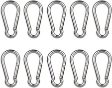 Carabiner Clip, 10PCS 2.36 Inch 10 pcs 2.36inch, 2.36in 10pcs sliver