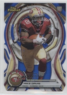 2015 Topps Finest Atomic Rookie Die-Cuts Blue Refractor 10/299 Mike Davis RC 3c9