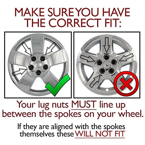 4-pack of 16" Screw-on Silver Hubcaps for 2006-2011 HHR - ARFH028 - Picture 12 of 12