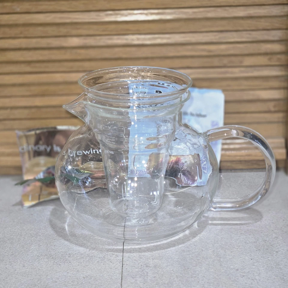 Primula Flowering Tea Pot w/ Loose Tea Infuser Clear MISSING LID!!! O30 - Image 2 of 4
