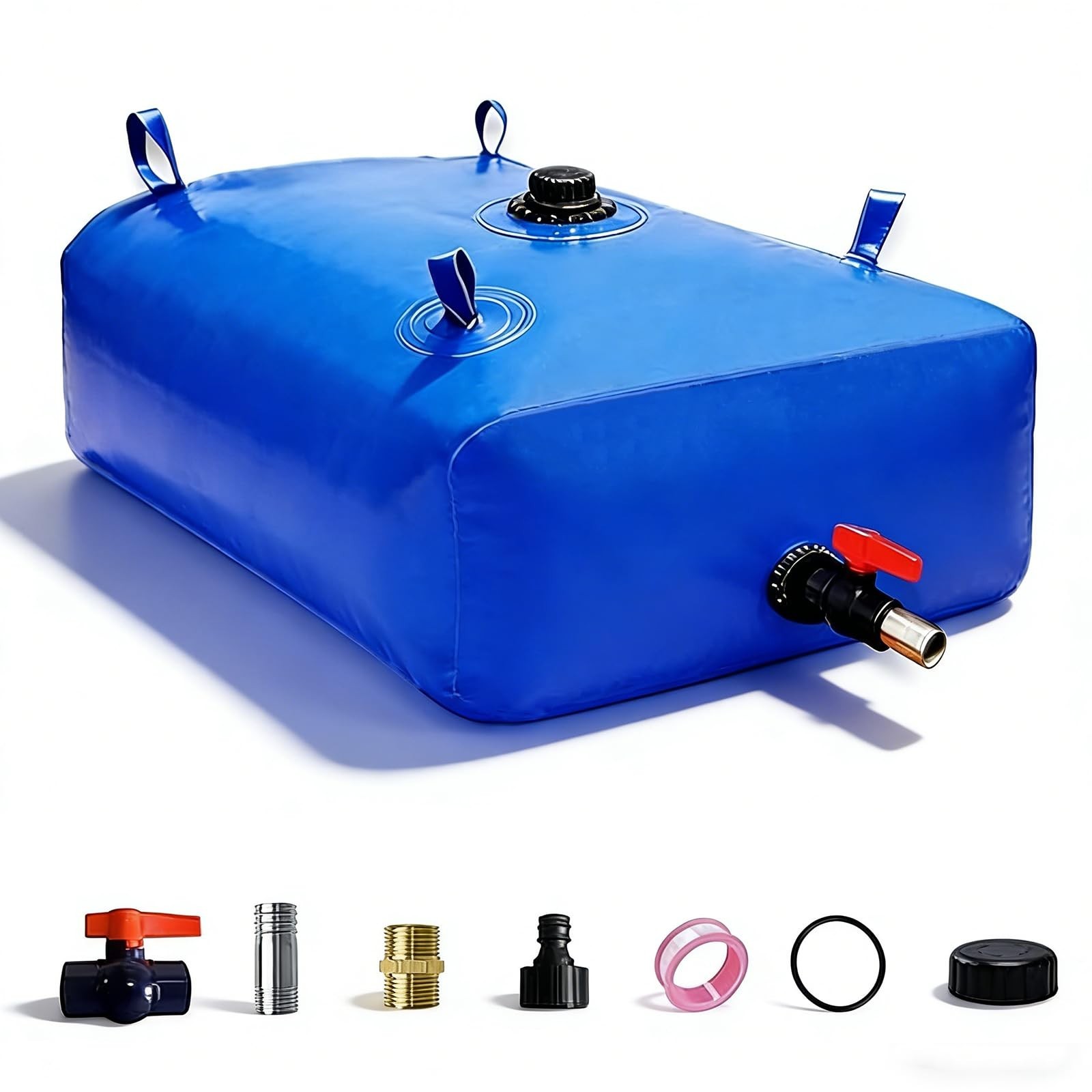 760L/200 Gal Water Bladder Tank, Foldable Portable Water Storage Container Blue