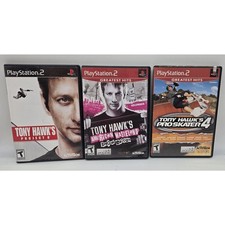 TONY HAWK PLAYSTATION 2 GAME LOT (3) AMERICAN WASTELAND PRO SKATER 4 PROJECT 8