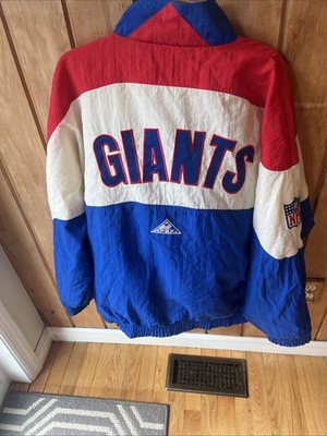 Vintage New York Giants Jacket Mens XL  Blue White NFL Football Apex One 90 READ