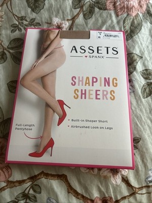 NEW Assets Spanx Shaping Sheers size 5 Nude full-length pantyhose