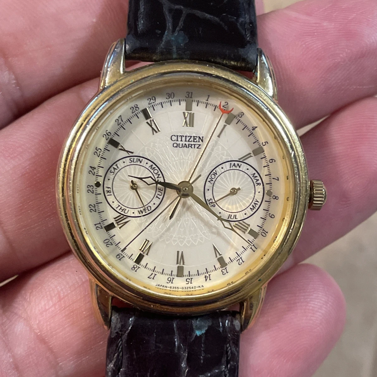 Preços baixos em Folheado a ouro de quartzo Citizen Vintage Caso