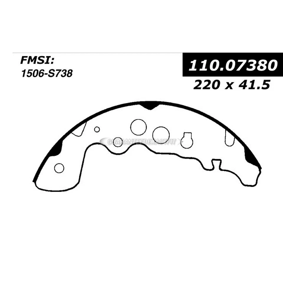 For Chevrolet Tracker Suzuki Grand Vitara Centric Rear Brake Shoe Set TCP - Image 2 of 2
