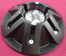 American Outlaw Wheels Flat Black Custom Wheel Center Cap # BC-830 (1) USED